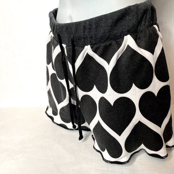 Heart Sweatpants Shorts Size Small Cotton Pants Festival Handmade Upcycled Flow - Picture 4 of 12